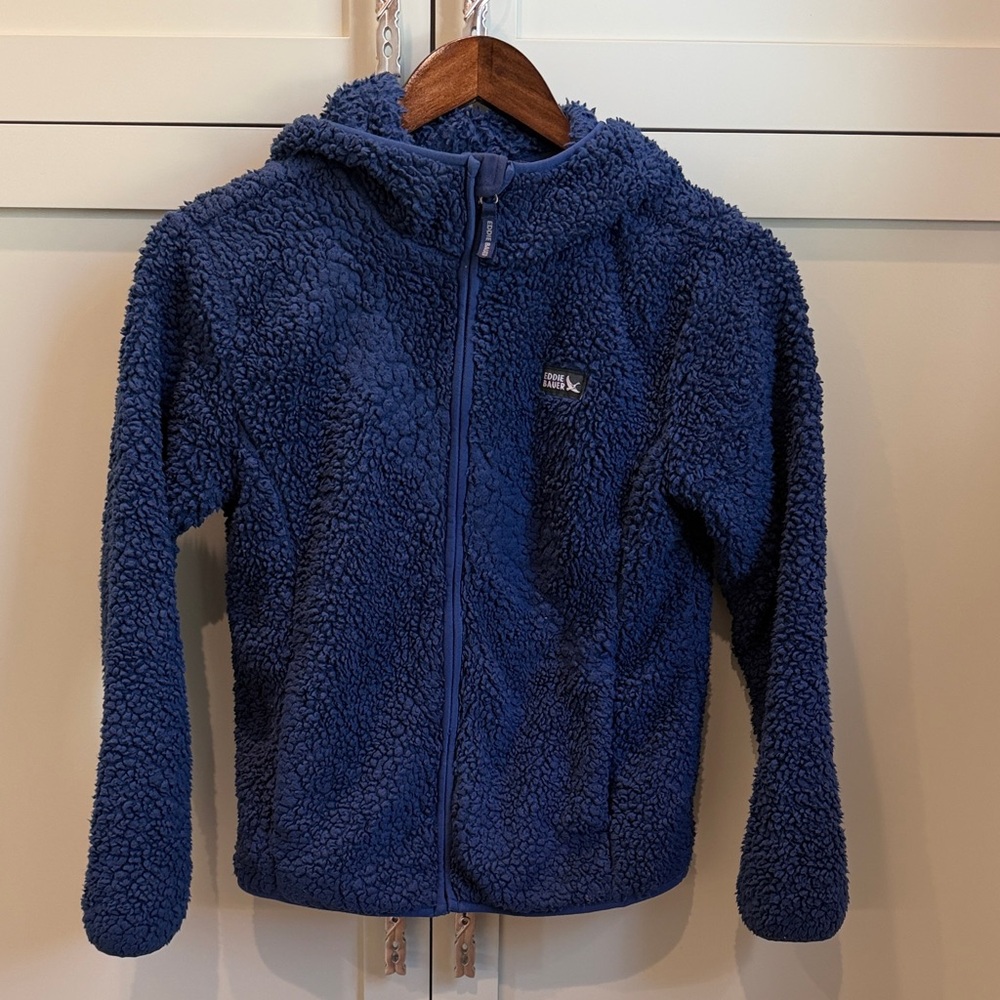 Eddie Bauer Kids Dark Blue Sherpa Fleece Hoodie